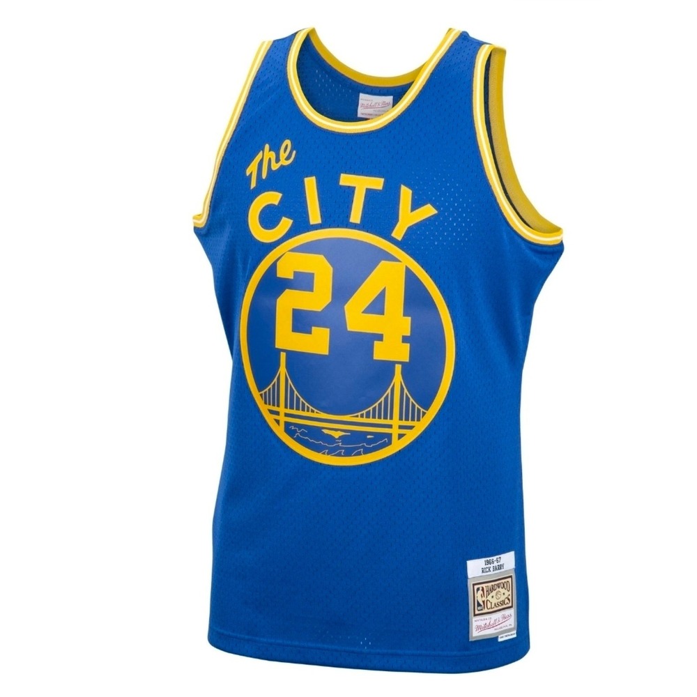 Mitchell & Ness Rick Barry Royal Golden State Warriors 1966/67 Hardwood Small